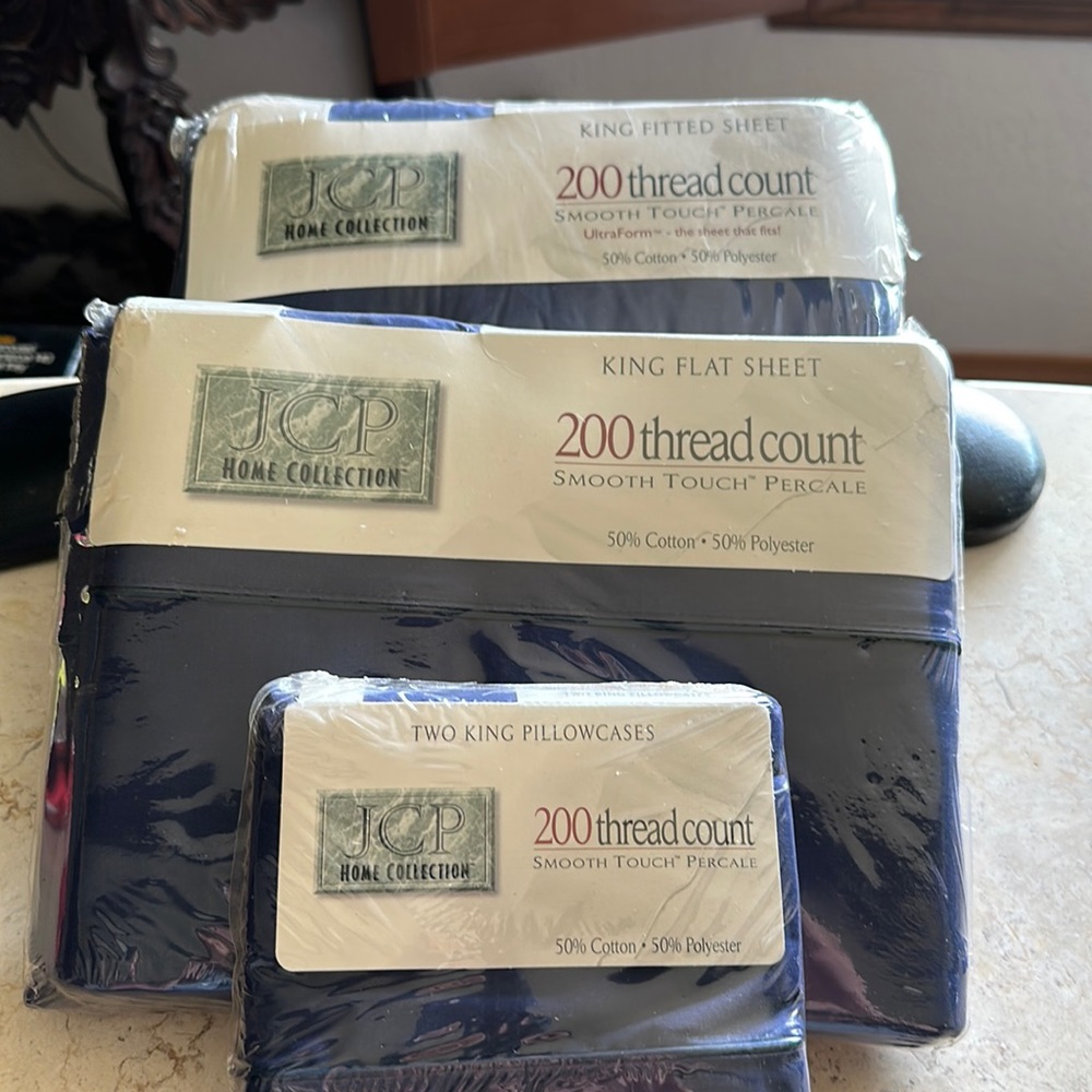 Vintage JCP King Sheet Set